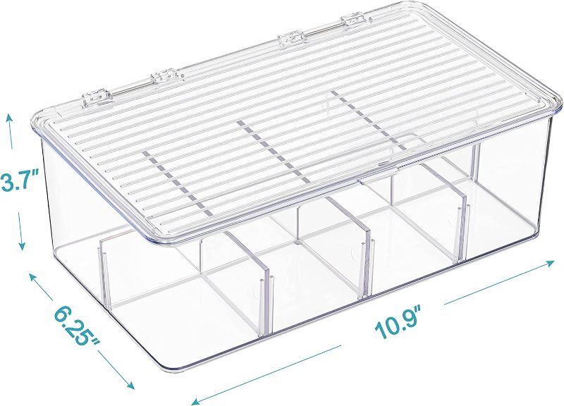 Photo 1 of 2 Pack Stackable Tea Bag Organizer, Vtopmart Plastic Tea Storage Box for Kitchen Pantry Cabinets and Countertops, Holder for Tea Bags, Coffee, Sugar Packets, Small Packets
