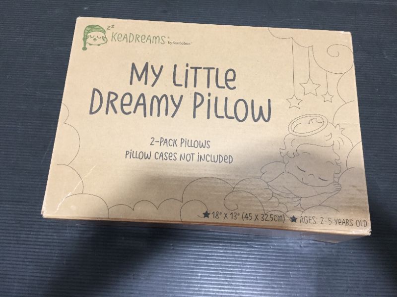 Photo 1 of 1 pack of 2 white toddler pillow 18'' x 13'' Inches 