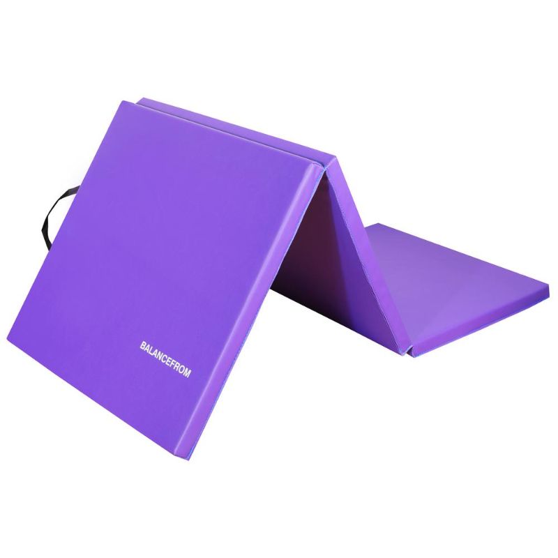 Photo 1 of BalanceFrom 2" Thick Tri-Fold Folding Exercise Mat with Carrying Handles for MMA, Gymnastics and Home Gym Protective Flooring
