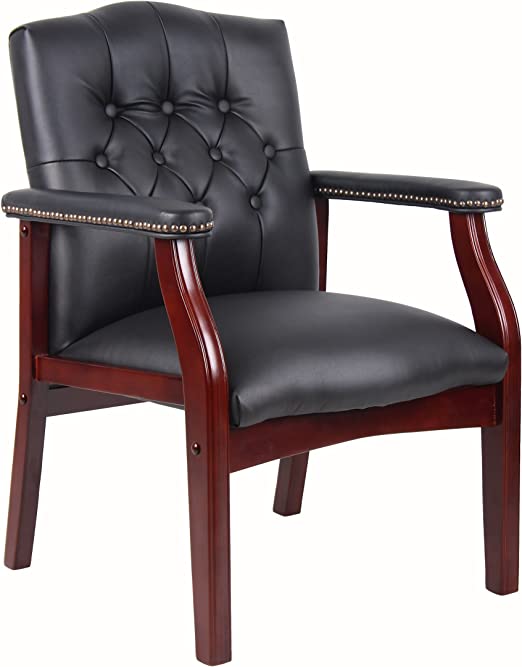 Photo 1 of Boss Office Products Ivy League Executive Guest Chair, Black

