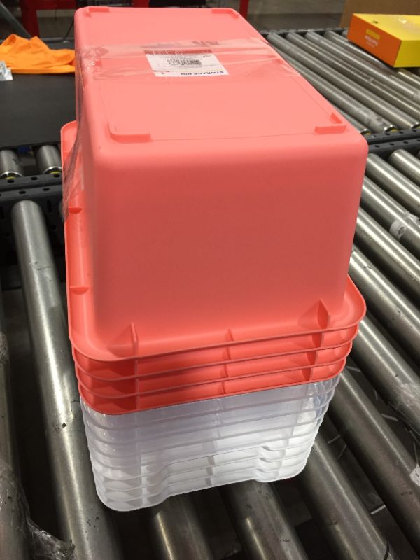 Photo 1 of 12pk of multi colored storage bins