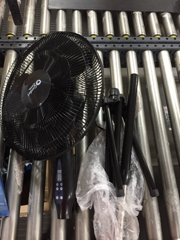 Photo 1 of Comfort Zone 16" Oscillating Stand Fan with Remote Black