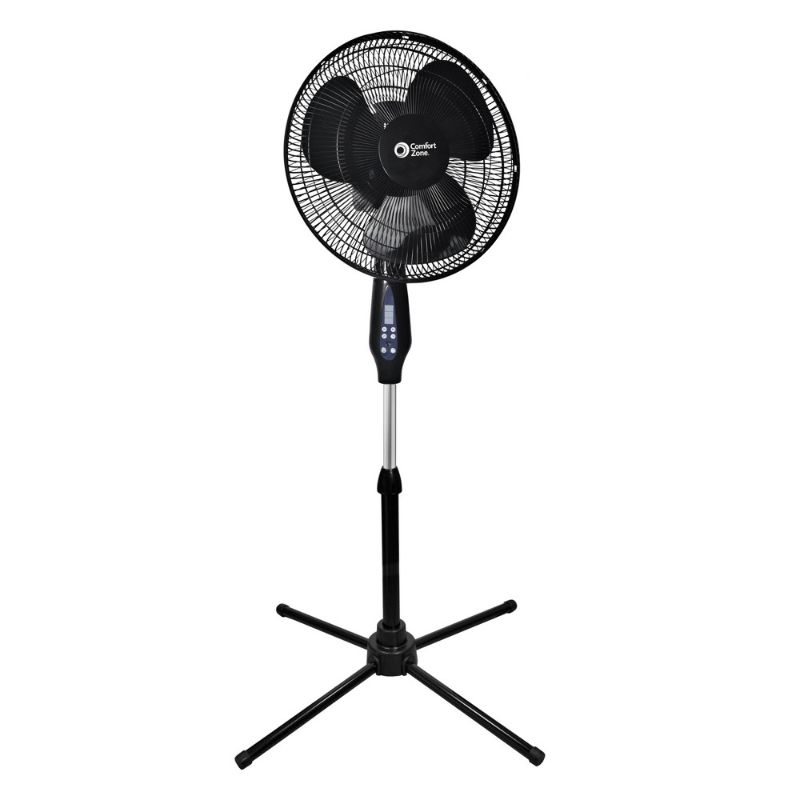 Photo 1 of Comfort Zone 16" Oscillating Stand Fan with Remote Black