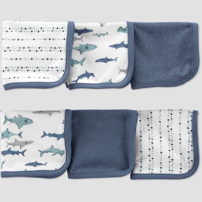 Photo 1 of 2pk of Baby Boys' Shark Washcloth Set - Just One You® Made by Carter's White/Blue
