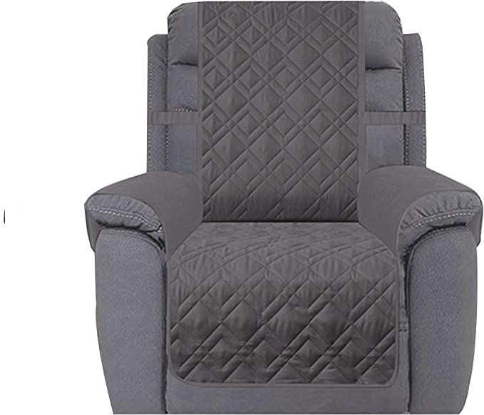 Photo 1 of Ameritex Waterproof Nonslip Recliner Cover Stay in Place, Dog Chair Cover Furniture Protector, Ideal Recliner Slipcovers for Pets and Kids (23", Dark Grey)
