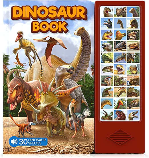 Photo 1 of Dinosaur Book with Sounds for Kids - Dinosaur Activity Book 30 Species Facts Names Realistic Sounds - Interactive Dinosaur Toys for Boys Girls Kids 3 4 5 6 7 Year Old - Dinosaur Gifts for Kids
