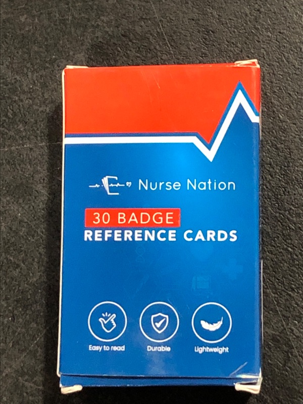 Photo 2 of Nurse Nation 30 Horizontal Nursing Badge Reference Cards - Lab Values