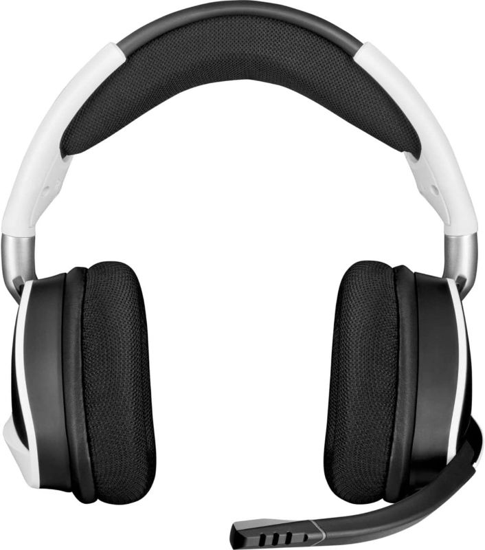 Photo 1 of Corsair VOID RGB Elite Wireless Premium Gaming Headset with 7.1 Surround Sound - Discord Certified - Works with PC, PS5 and PS4 - White (CA-9011202-NA)
