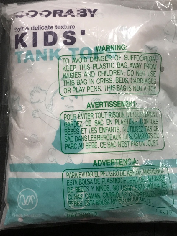 Photo 1 of Cooraby 6 Pack Toddler Tank Top Kids Undershirts Soft Undershirt for Boys and Girls