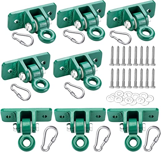 Photo 1 of BETOOLL Heavy Duty Swing Hanger for Kids Playground Indoor Outdoor with Mounting Hardware Provided, Set of 8
