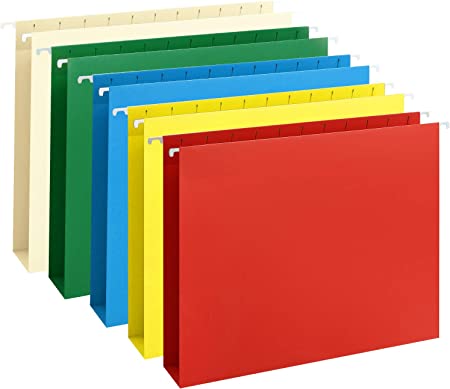 Photo 1 of HERKKA Extra Capacity Hanging File Folders, 30 Reinforced Hang Folders, Heavy Duty 2 Inch Expansion, Designed for Bulky Files, Medical Charts, Assorted Colors, Letter Size, 30 Pack
