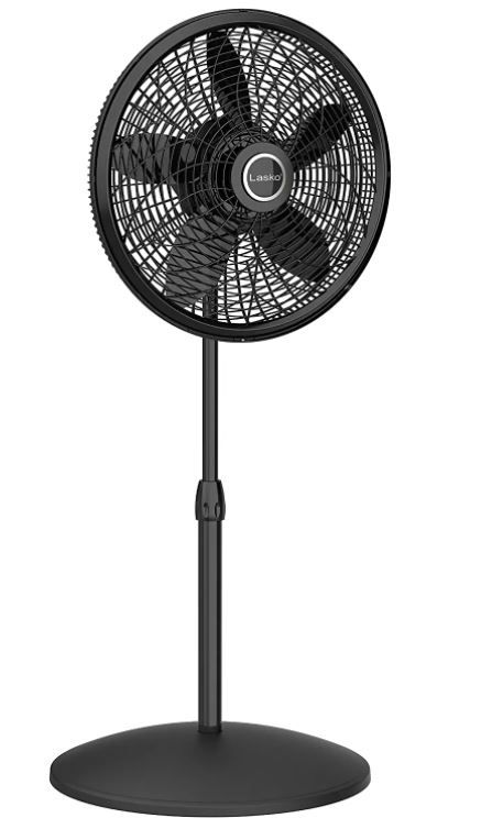 Photo 1 of Lasko Elegance & Performance Pedestal Fan, 18 Inch, Black 1827