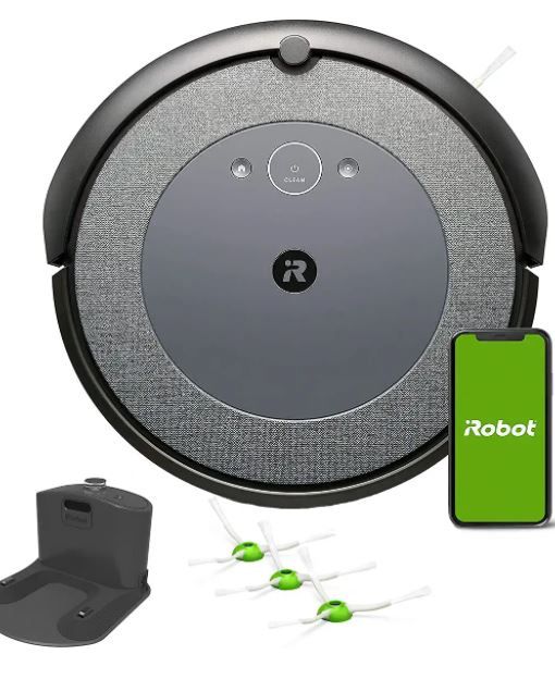 Photo 1 of iRobot Roomba i3 (3150) Wi-Fi Connected Robot Vacuum Vacuum - Wi-Fi Connected Mapping, Compatible with Alexa, Ideal for Pet Hair, Bundle with 3 Extra Edge-Sweeping Brushes (4 Items)