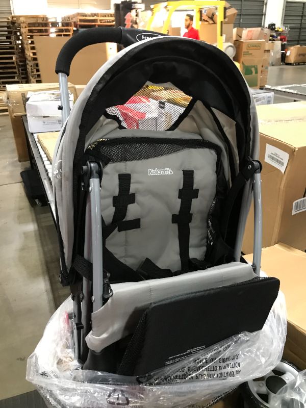 Photo 2 of Kolcraft - Cloud Plus Lightweight Easy Fold Compact Travel Baby Stroller - Slate Grey