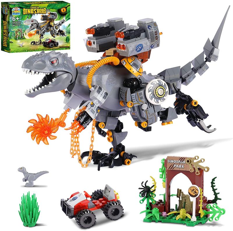 Photo 1 of Dinosaur Toys Building Kit, Compatible with Lego Dinosaur, 560 Pcs STEM Building Blocks for Kid, Cool and Movable Dinosaurs Building Kit Gift for Boys Age 6-10
