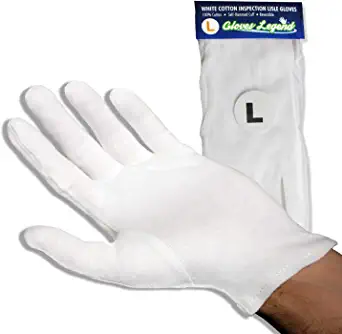 Photo 1 of 6 PCS White Cotton Gloves for Dry Hand Cotton Cloth Eczema Nighttime Moisturizing Gloves Size Large
