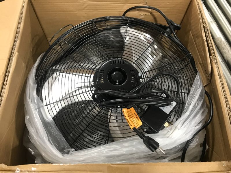 Photo 2 of Simple Deluxe HIFANXWALLMOUNT20X2 20 Inch Industrial Wall Mount Fan 3 Speed Commercial Ventilation Metal Fan for Warehouse Greenhouse Workshop Pat
