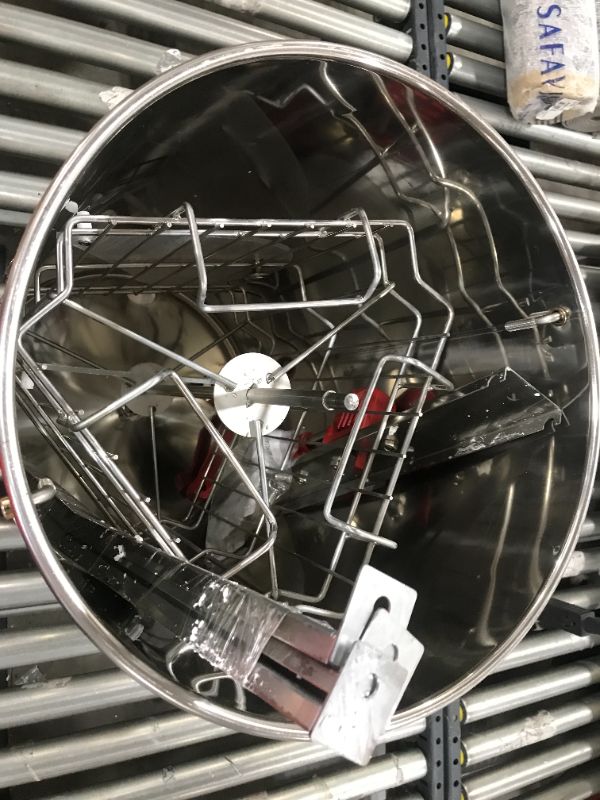 Photo 3 of VEVOR  Manual Honey Extractor Separator 3 Frame Stainless Steel Honeycomb Drum Spinner Crank Beekeeping Equipment Apiary Centrifuge Equipment