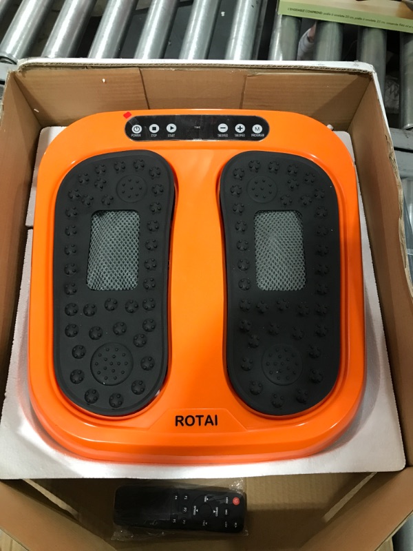 Photo 2 of ROTAI Vibration Foot Massager Multi Relaxations and Pain Relief Rotating Acupressure Electric Foot Circulation Device with Remote Control Orange (B08RD4DS3J)
