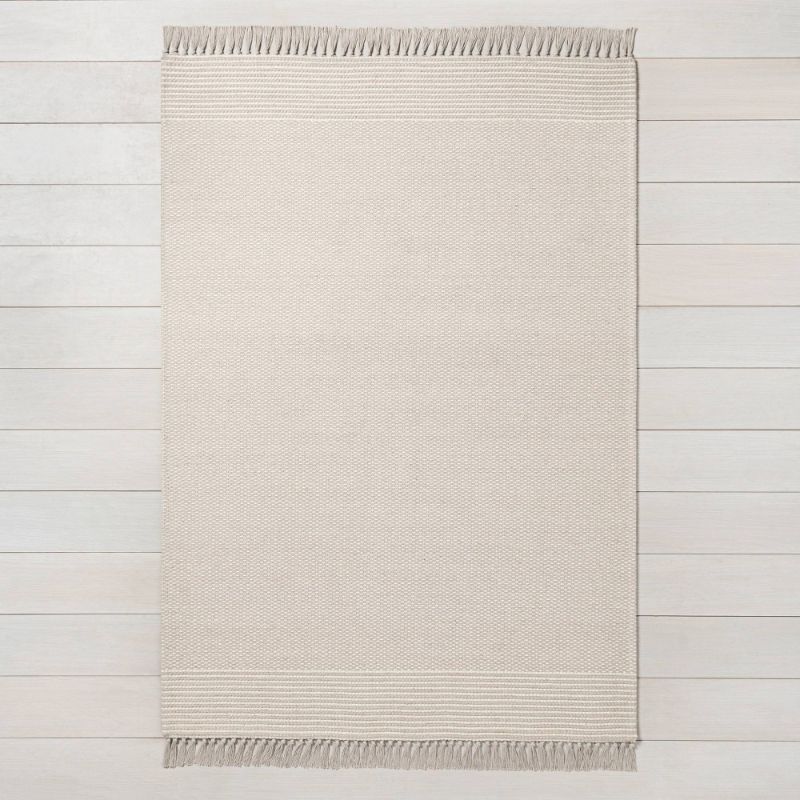 Photo 1 of 7' X 10' Textured Border Stripe Area Rug - Hearth & Hand™ with Magnolia
