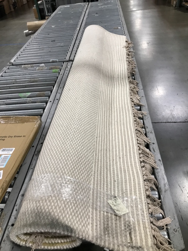 Photo 1 of 7' X 10' Textured Border Stripe Area Rug - Hearth & Hand™ with Magnolia
