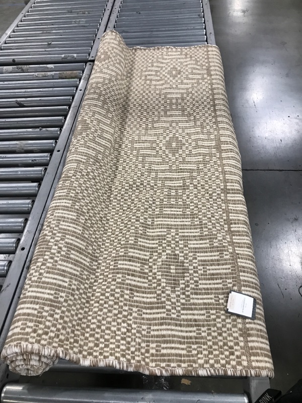 Photo 2 of 5' X 7' Diamond Outdoor Rug with Fringe - Threshold™ Designed with Studio McGee
