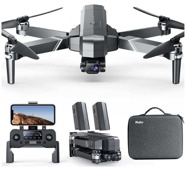 Photo 1 of Ruko F11 GIM2 Drone with 4K HD Camera for Adults, 9800ft Video Transmission, 3-Axis Gimbal (2-Axis + EIS Anti-shake?Quadcopter with 2 Batteries, Brushless Motor Level 6 Wind Resistance GPS drone