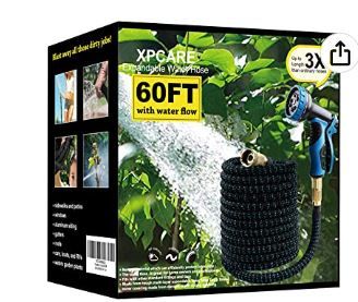 Photo 1 of 60FT Expandable Garden Hose - Lightweight & No-Kink XPCARE Hose Garden Expanding Water Hose with 10 Function Nozzle Easy Storage Garden Water Hose for Yard Hose Car Wash Hose Pipe