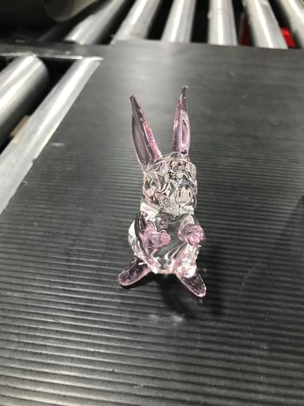 Photo 2 of 3.5inch Crystal Rabbit Bunny Figurine Collectibles Spring Easter Decoration Glass Art Animal Paperweight Ornament Creative Gift