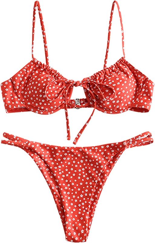Photo 1 of ZAFUL Women's Ditsy Floral Printed Swimsuit (SIZE6)