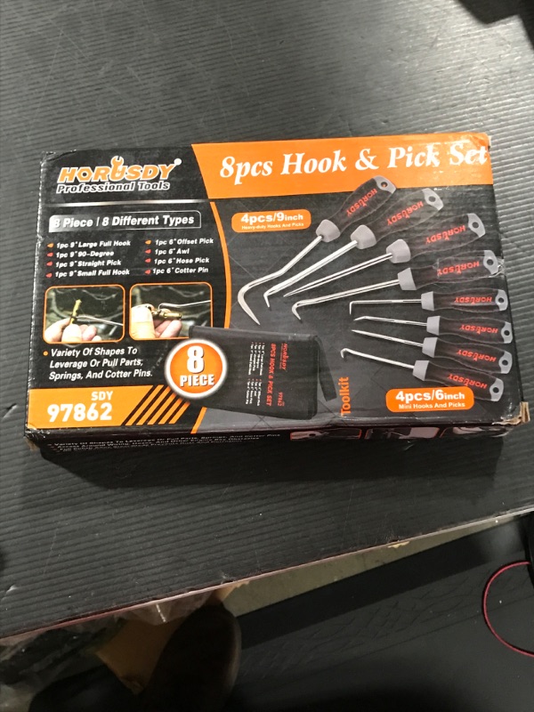 Photo 2 of HORUSDY 8-Piece Heavy Duty Pick and Hook Set