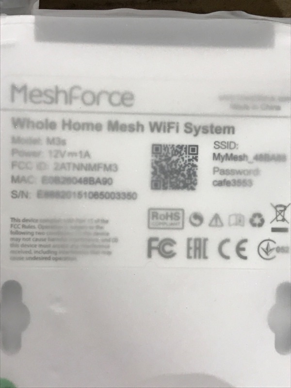 Photo 3 of Meshforce Whole Home Mesh WiFi System M3s Suite (Set of 3) – Gigabit Dual Band Wireless Mesh Router Replacement - High Performance WiFi Coverage 6+ Bedrooms