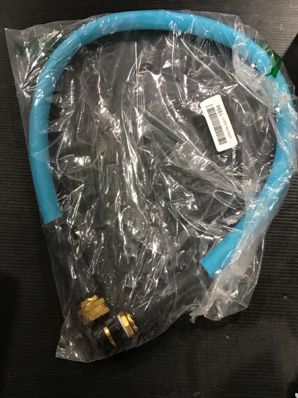 Photo 1 of AlphaWorks Garden Water Hose 5/8" Inch x 3' Foot Heavy Duty Premium Commercial Ultra Flex Hybrid Polymer Lead-in Hose Max Pressure 150 PSI/10 BAR with 3/4" GHT Fittings