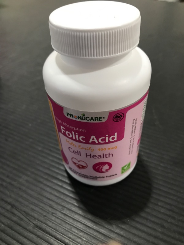 Photo 2 of Folic Acid 400 mcg PRONUCARE Chewable/Meltable Nice Taste for Woman's Health and prenatal Care Taste Good 100 Tablets