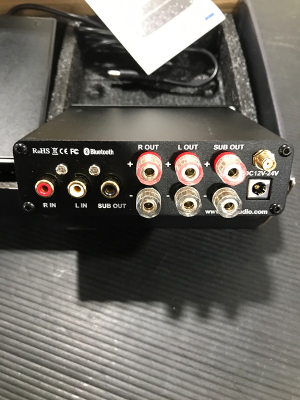 Photo 1 of Fosi Audio BT30D Bluetooth 5.0 Stereo Audio Receiver Amplifier 2.1 Channel Mini Hi-Fi Class D Integrated Amp 50 Watt x2+100 Watt for Home Outdoor Passive Speakers/Subwoofer Powered Subwoofer