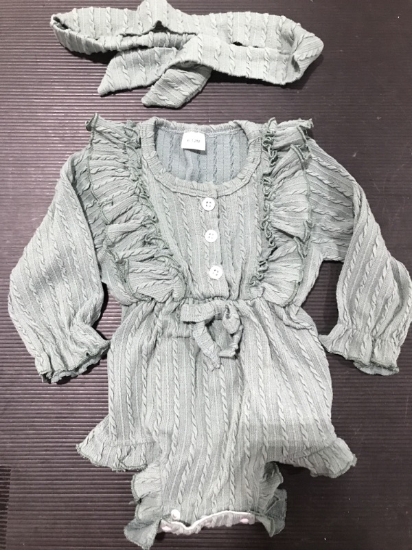 Photo 1 of BABYGIRL GREEN ONESIE OUTFIT 6-12 MOS