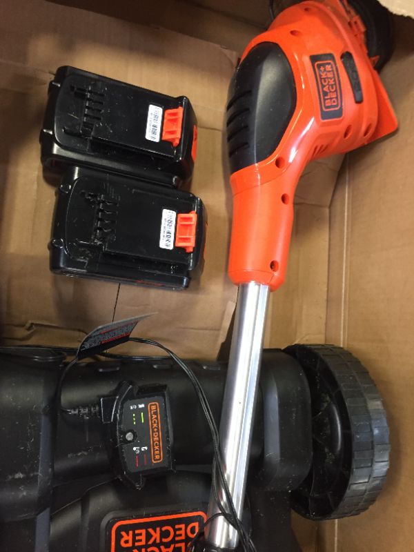 Photo 6 of Black & Decker MTC220 Max Cordless Lithium-Ion 3-in-1 Trimmer/Edger & Mower, Orange/ Black