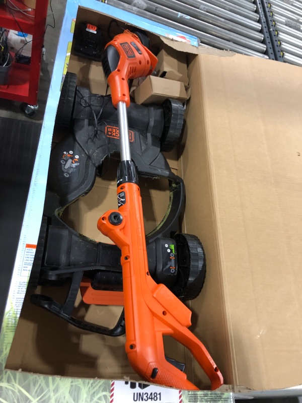 Photo 2 of Black & Decker MTC220 Max Cordless Lithium-Ion 3-in-1 Trimmer/Edger & Mower, Orange/ Black