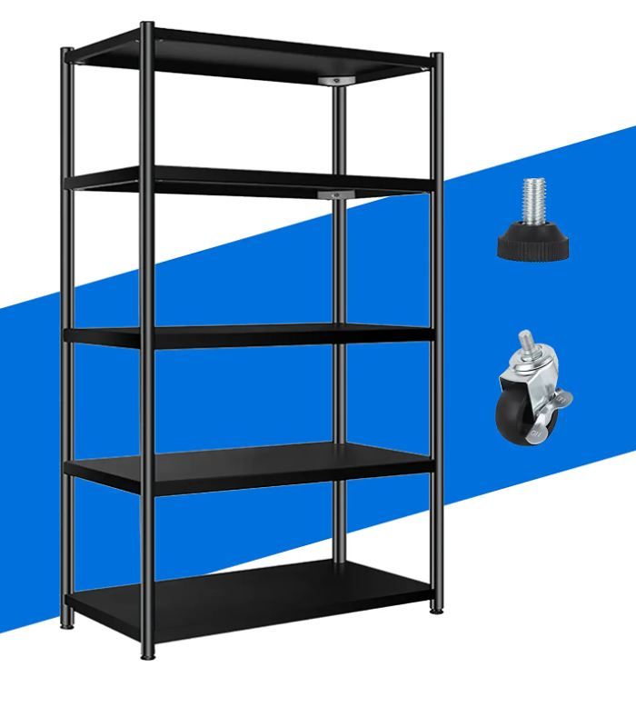 Photo 1 of 5 Tier Heavy Duty Metal Shelves, Kitchen Storage Shelves Garage Shelving Unit, Large Capacity Commercial Storage Rack, Utility Shelf for Pantry Closet Office Laundry (32" Lx16 Wx63 H)
