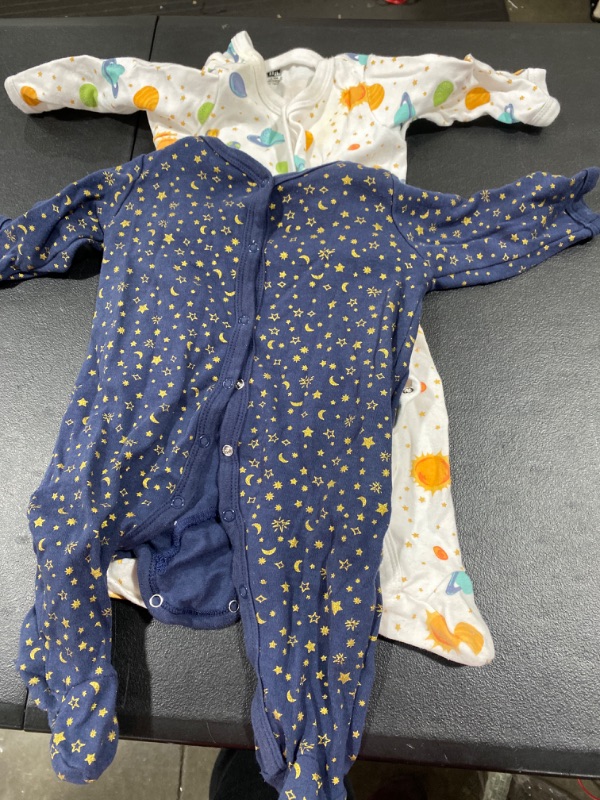 Photo 1 of 2 PACK LONG SLEEP BUTTON UP ONSIES 3-6 MONTHS