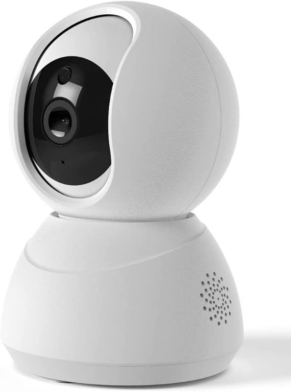 Photo 1 of Home Security Camera System 1080P HD Indoor Smart Pan/Tilt Cam, Motion-Activated with 2.4G Wi-Fi, Night Vision - Compatible with Alexa and Google Assistant
