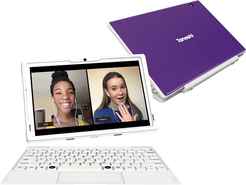 Photo 2 of Tanoshi Scholar Kids Computer a Kids Laptop for Ages 6-12, 10.1" HD Touchscreen Display (Purple) **works needs charge**
