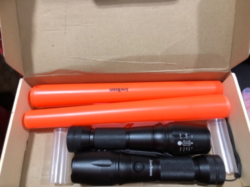 Photo 2 of 16 inch Traffic Wand Small Orange LED Safety signal Wand Work Light Flashlight with Cone Flashing Modes **needs batteries**