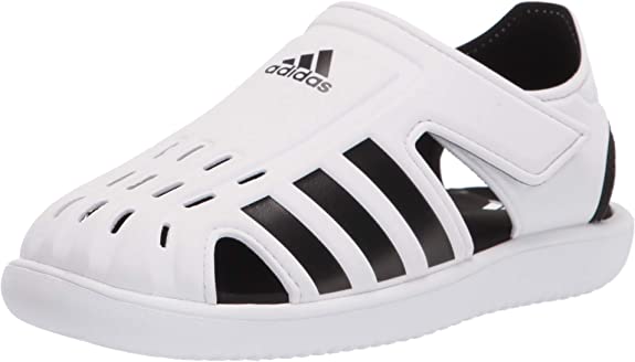 Photo 1 of adidas Water Slide Sandal, White/Black/Black, 13 US Unisex Little Kid
