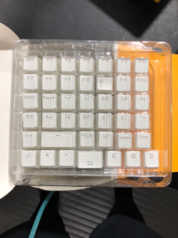 Photo 2 of Glorious Aura V2 (White) - PBT Pudding Keycaps for Mechanical Keyboards - ANSI (US), ISO Compatible - Supports Full Size, TKL, 75%, 60% Layouts
