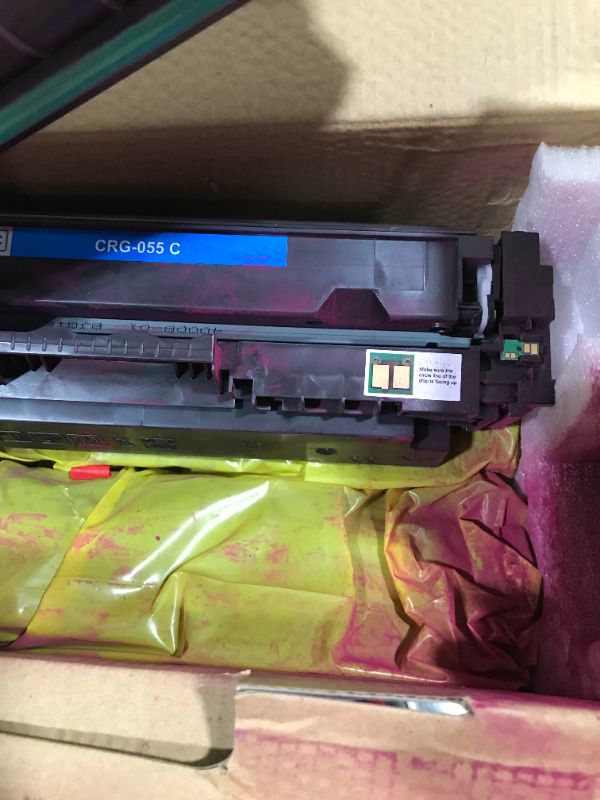 Photo 3 of Cool Toner Compatible Toner Cartridge Replacement for Canon 055H 055 MF743Cdw Toner Canon imageCLASS MF741Cdw MF746Cdw MF745Cdw MF743 LBP664Cdw Printer (Black Cyan Magenta Yellow
one is broken 