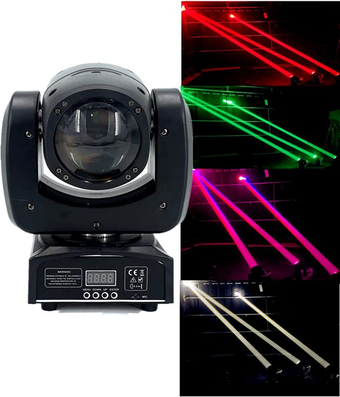 Photo 1 of 90W mini beam movind head lights RGBW 4in1 super bright LED DJ Spot Light dmx control disco dj LED moving head lights (90W BEAM moving head light)
