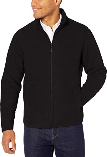 Photo 1 of Amazon Essentials Men's Sherpa Fleece Full-Zip Jacket
size small