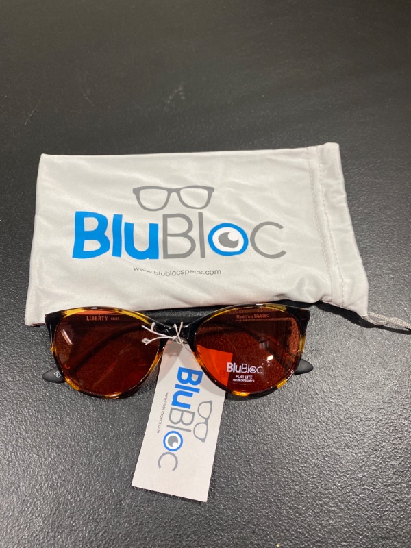 Photo 2 of BluBloc FL-41 Blue Light Blocking Glasses (Indoor) - Liberty Style for Women - Computer and Gaming Glasses for Eye Strain and Photosensitivity (Indoor)