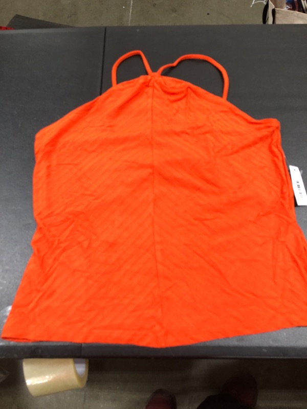 Photo 2 of Amazon Brand Daily Ritual Women's Wide Rib Cropped T-Strap Cami Top Shirt, -Rust Orange, Large
